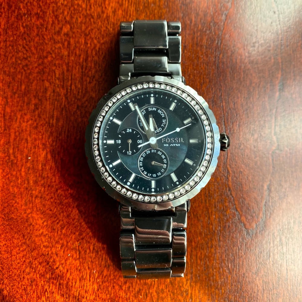 FOSSIL black ceramic watch